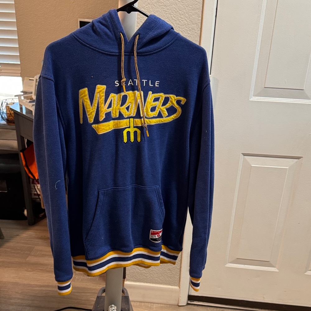 New Era Seattle Mariners Blue and Yellow Hoodie